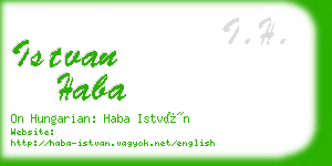 istvan haba business card
